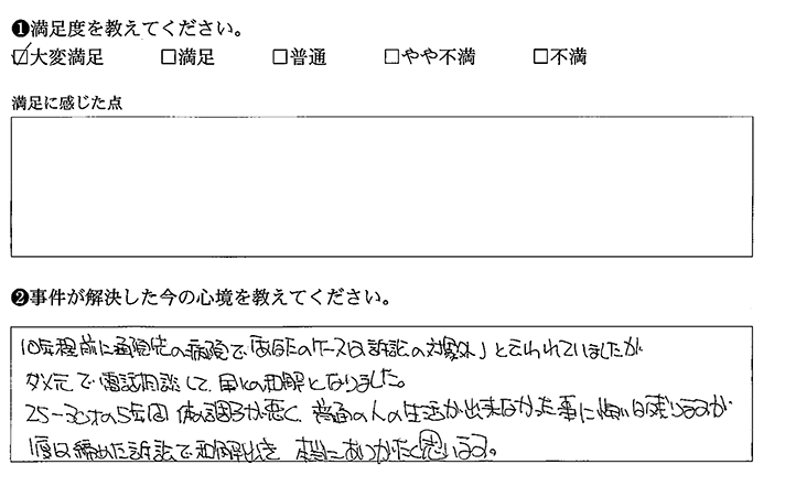 一度は諦めた訴訟で和解することができました